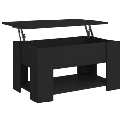 Couchtisch Schwarz 79x49x41 cm Holzwerkstoff