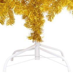 Künstlicher Weihnachtsbaum Beleuchtung & Kugeln Gold 210 cm