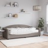 Tagesbett mit Matratze Taupe 90x200 cm Stoff