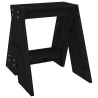 Hocker 2 Stk. Schwarz 40x40x45 cm Massivholz Kiefer