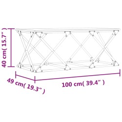 Couchtisch Braun Eichen-Optik 100x49x40 cm Holzwerkstoff