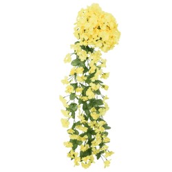 Weihnachtskränze Blumen 3 Stk. Gelb 85 cm