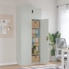 Aktenschrank Hellgrau 90x40x220 cm Stahl