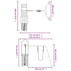 Spielturm Imprägniertes Kiefernholz