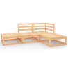 4-tlg. Garten-Lounge-Set Massivholz Kiefer