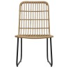 3-tlg. Bistro-Set Poly Rattan Eiche