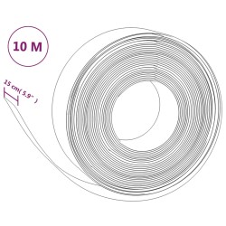 Rasenkanten 4 Stk. Grau 10 m 15 cm Polyethylen