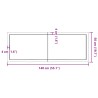 Waschtischplatte Dunkelbraun 140x50x(2-4)cm Massivholz