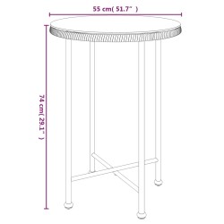 5-tlg. Garten-Essgruppe Schwarz Poly Rattan