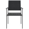 Gartenstühle 6 Stk. Schwarz 54x62,5x89 cm Poly Rattan