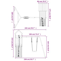 Spielturm Imprägniertes Kiefernholz