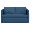 Bodensofa mit Schlaffunktion Blau 112x174x55 cm Stoff