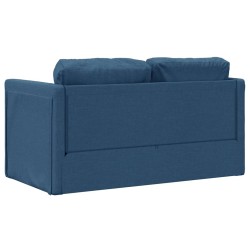 Bodensofa mit Schlaffunktion Blau 112x174x55 cm Stoff