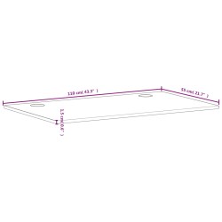 Schreibtischplatte 110x55x1,5 cm Massivholz Buche