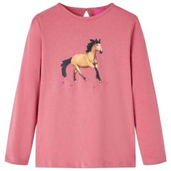 Kinder-Langarmshirt Altrosa...