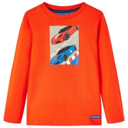 Kinder-Langarmshirt Hellorange 140