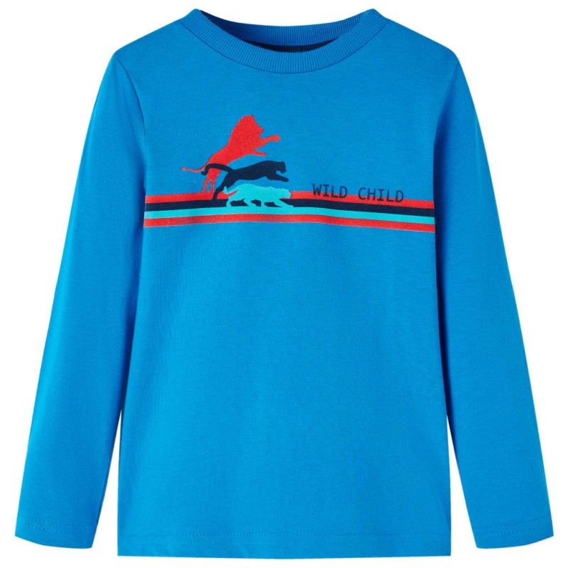 Kinder-Langarmshirt Kobaltblau 116