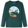 Kinder-Langarmshirt Dunkelgrün 140