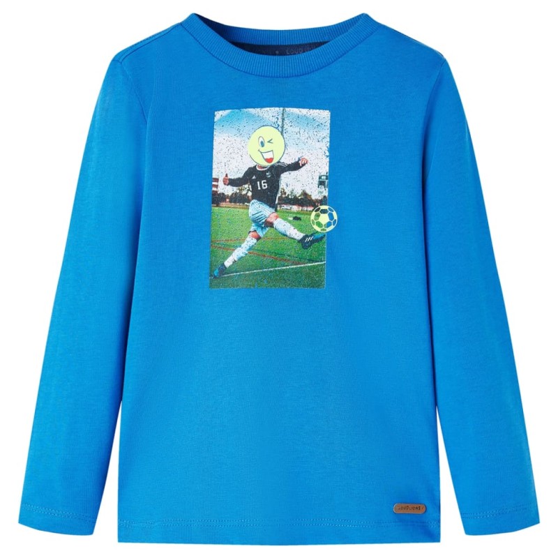 Kinder-Langarmshirt Kobaltblau 104