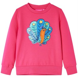 Kinder-Sweatshirt Knallrosa 92