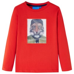 Kinder-Langarmshirt Rot 92