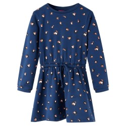 Kinderkleid mit Langen Ärmeln Marineblau 104