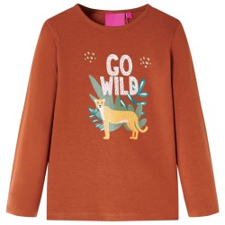 Kinder-Langarmshirt Cognac 116