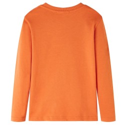 Kinder-Langarmshirt Dunkelorange 128