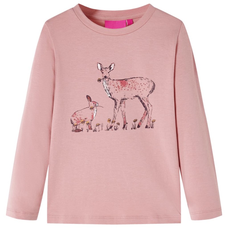 Kinder-Langarmshirt Rosa 116