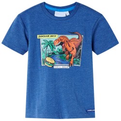 Kinder-T-Shirt Dunkelblau Melange 104