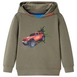 Kinder-Kapuzenpullover Khaki 140