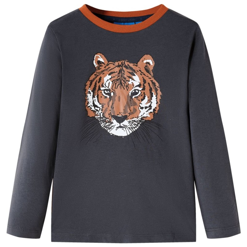 Kinder-Langarmshirt Anthracite 116