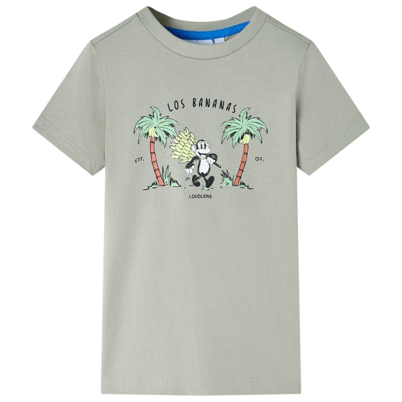 Kinder-T-Shirt Helles Khaki 116