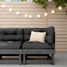 Garten-Ecksofa Grau Massivholz Kiefer