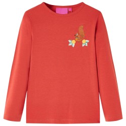 Kinder-Langarmshirt Dunkelrot 116