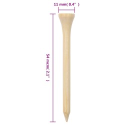 Golf-Tees 1000 Stk. 54 mm Bambus