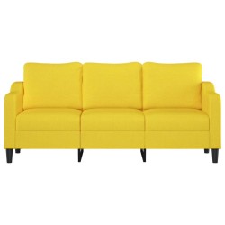 3-Sitzer-Sofa Hellgelb 180 cm Stoff