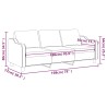 3-Sitzer-Sofa Hellgelb 180 cm Stoff