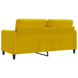 2-Sitzer-Sofa Gelb 140 cm Samt