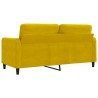 2-Sitzer-Sofa Gelb 140 cm Samt