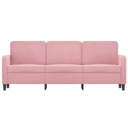 3-Sitzer-Sofa Rosa 180 cm Samt