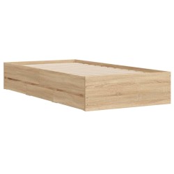 Bettgestell mit Schubladen Sonoma-Eiche 90x200cm Holzwerkstoff