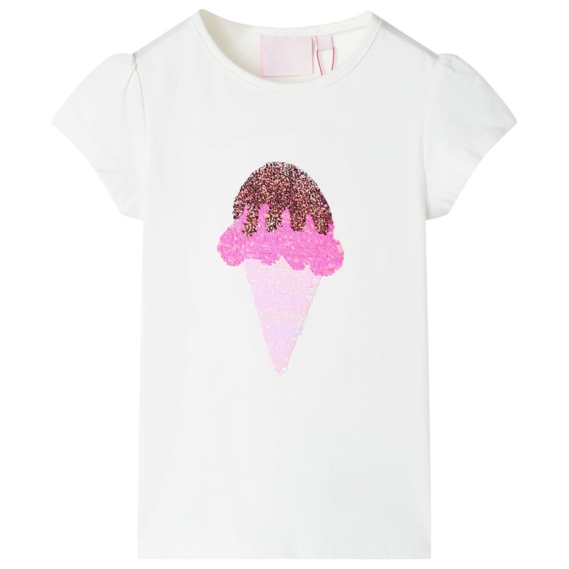 Kinder-T-Shirt Ecru 116