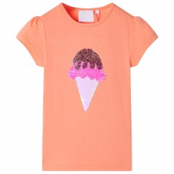 Kinder-T-Shirt Neonorange 140