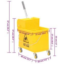 Reinigungswagen mit Mopp-Eimer Polypropylen