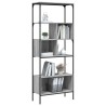 Bücherregal 5 Böden Grau Sonoma 76x33x188,5 cm Holzwerkstoff