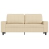 2-Sitzer-Sofa Creme 140 cm Stoff