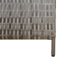 Paravent 5-tlg. Grau Poly Rattan