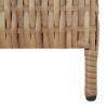 Paravent 4-tlg. Beige Poly Rattan