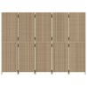 Paravent 5-tlg. Beige Poly Rattan